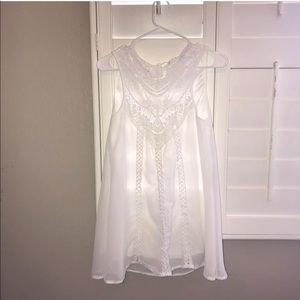 White cover up dress
